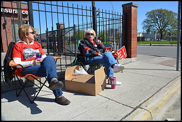 At 8 a.m., only one voter was waiting to vote at People's Community Services, said this school millage supporter.