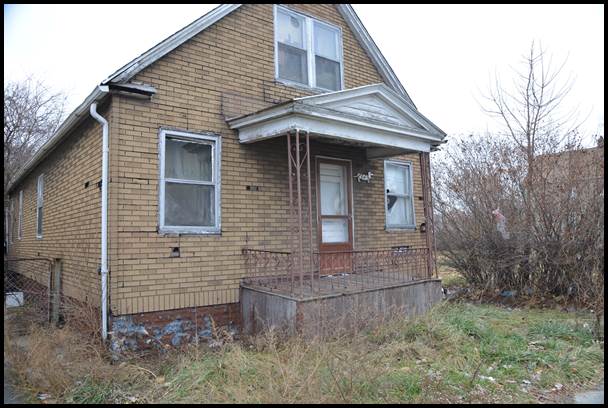 This dilapidated house on Denton is slated to be demolished thanks to a federal grant the city won.