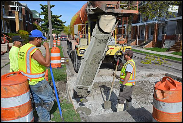 Now that warm weather has returned, the city’s street repair program is back on the road this year. The city will also start up an alley repair program that will focus first along Jos. Campau.