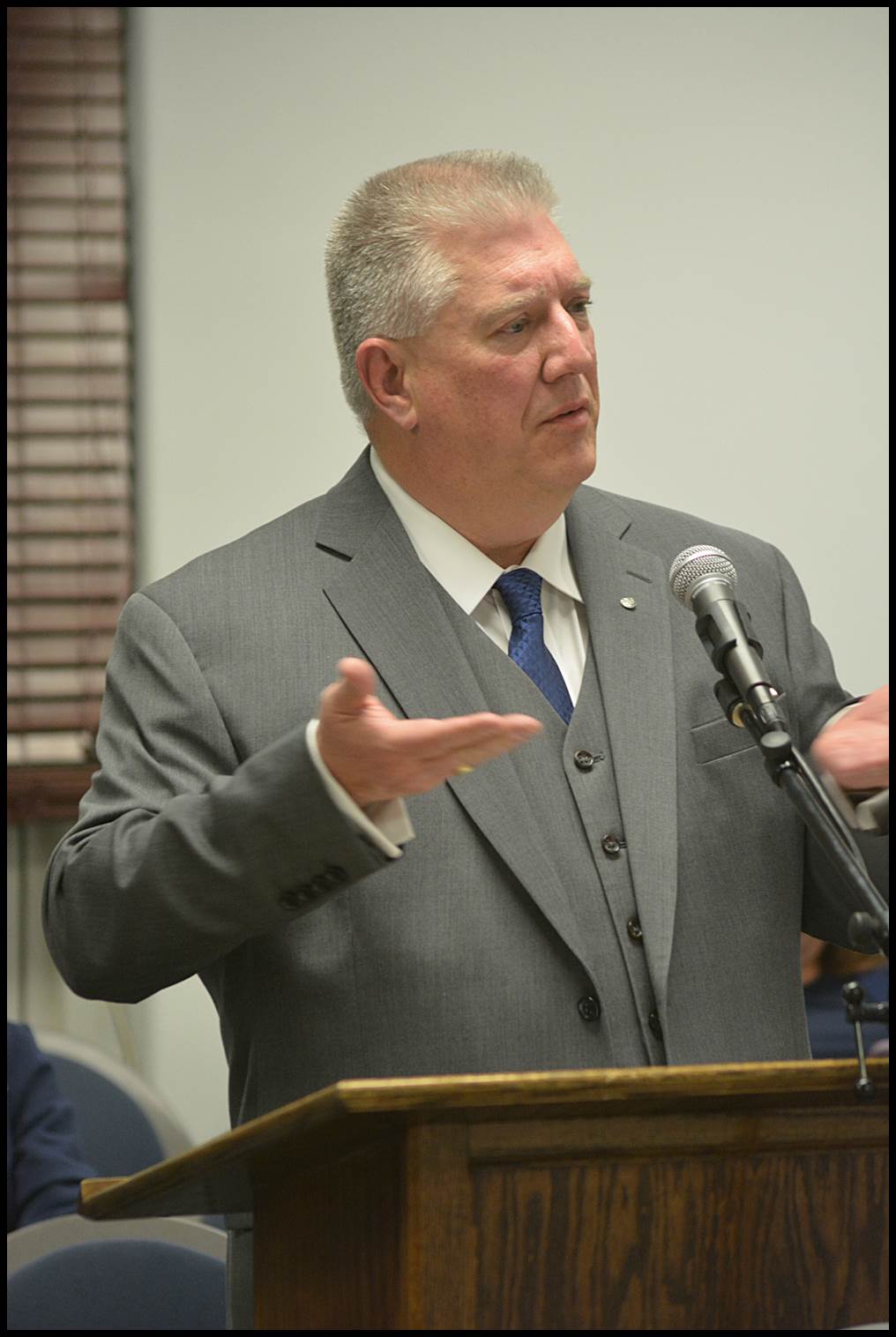 Former Eastpointe City Manager Stephen Duchane was interviewed by the city council for the city manager job here in Hamtramck. A bare majority of the council decided to wait before hiring a city manager.